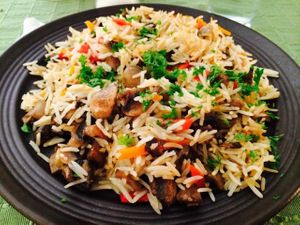 Rice with mushrooms at BIOFresh 1 in Timisoara