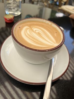 Oat milk cappuccino   at Kolben Kaffee in Freiburg