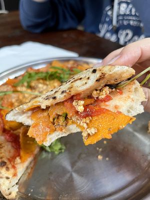 Pumpkin vegan pizza at 2022_bak in Yerevan