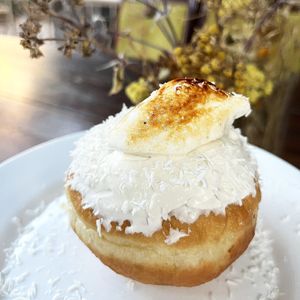 Mango donut with cream at 2022_bak in Yerevan