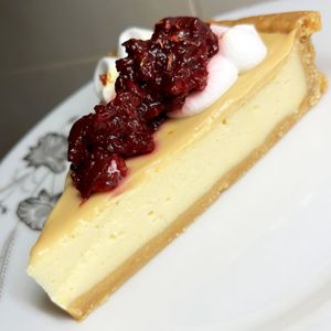 Vegan cheesecake with sweet tofu filling, and it's perfect! at 2022_bak in Yerevan