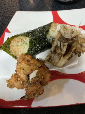 Salty tempura    at Kakurimbo in Minobu