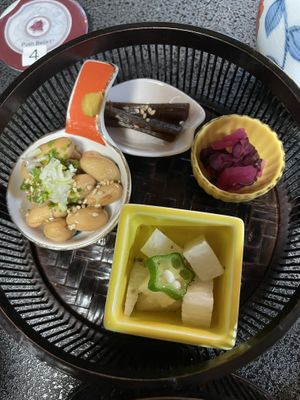 Breakfast close-up  at Kakurimbo in Minobu
