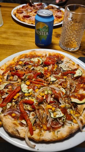 The vegan pizza at Pepe Pizza in Coin
