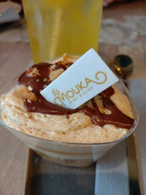 "snickers" dessert at La Mouka in Prague