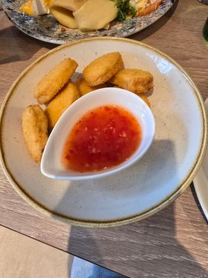 Vegan nuggets at La Mouka in Prague