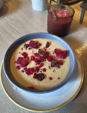 Chestnut porridge at La Mouka in Prague