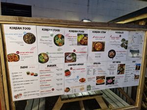 Menu at Song&Jenn's kitchen in Drogheda