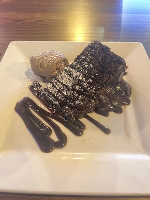 Fudge cake  at The Crown Abbey Foregate in Shrewsbury