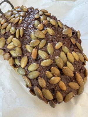 Seeded roll, rye I think  at Ole & Steen - Union Square in New York City