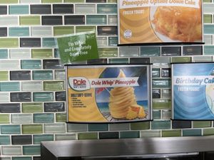 Dole Whip vegan flavor  at Yogurtini in Glendale