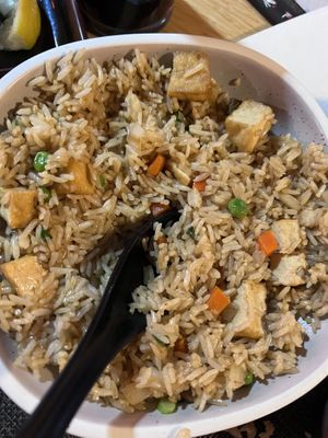 Fried rice (no egg) with tofu  at Ramen Time in Williamsburg