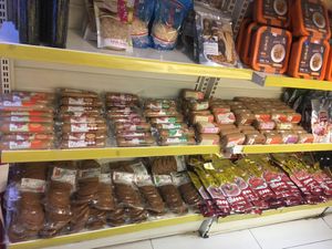 Mock meats. There were also dried soya groats at Qishan Vegetarian Store in Chengdu