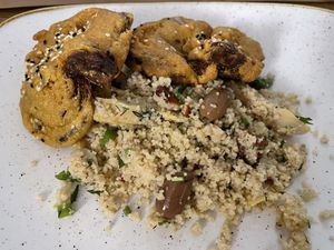 Oyster mushrooms, battered & deep fried  at Sunmoon - Septemvri in Sofia