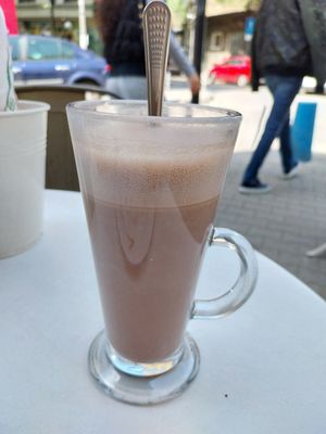 Hot coco with oat milk at Sunmoon - Septemvri in Sofia