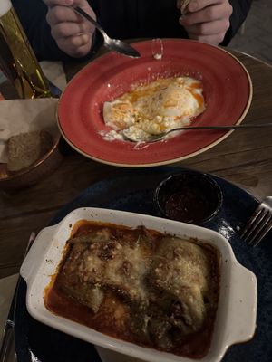 Parmigiana, huevos típicos búlgaros  at Sunmoon - Septemvri in Sofia