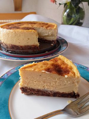 Käsekuchen vegan at portal cafe in Uberlingen