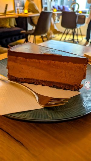 Chocolate mousse cake at portal cafe in Uberlingen