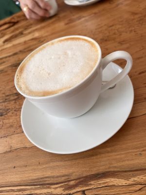 Café Latte mit Hafermilch  at portal cafe in Uberlingen