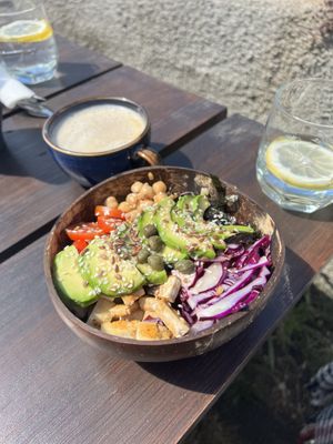 Vegan bowl with tofu   at Love Breakfast  in Fethiye