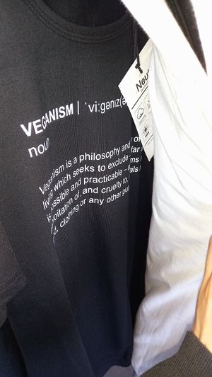 shirts with veg messages (@veganymous) at Veggienale & FairGoods in Berlin