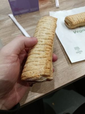 Greg's sausage roll at Greggs @ Primark Oxford St, London in London