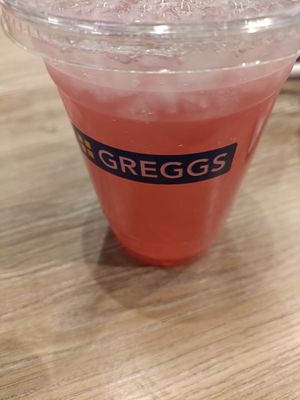 Strawberry lemonade at Greggs @ Primark Oxford St, London in London