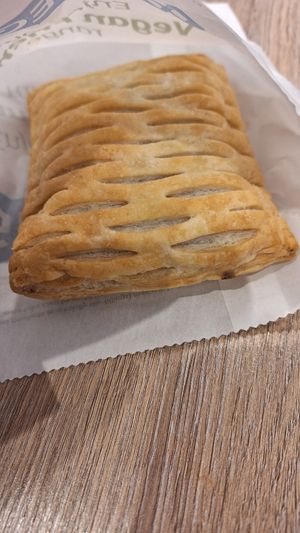 The vegan festive roll is perfect for this season, with the Christmas flavours. 🎄 at Greggs @ Primark Oxford St, London in London