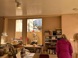 Inside at Namché Organics in Namche