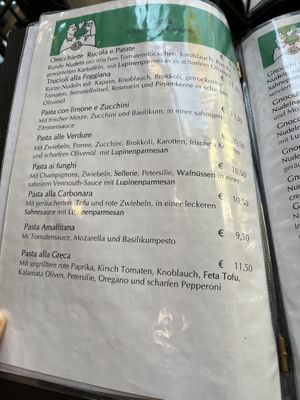 Menu   at L'Incontro in Karlsruhe