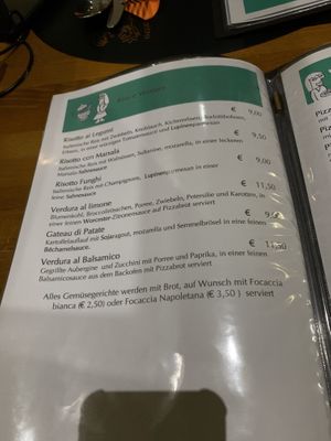 the vegan menu at L'Incontro in Karlsruhe