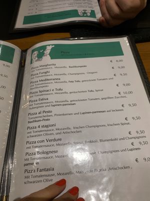 the vegan menu at L'Incontro in Karlsruhe
