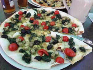 vegan pizza greco at L'Incontro in Karlsruhe