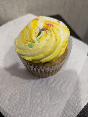 Lemon cupcake at Third Space Coffee in Bentonville