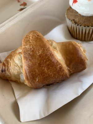 croissant and cupcake omnomnomnomnom   at Third Space Coffee in Bentonville