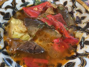   at Bibikhanum Teahouse in Samarkand