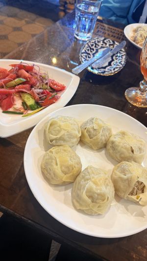   at Bibikhanum Teahouse in Samarkand
