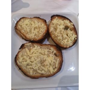 Garlic bread with Vegan cheese. at Ciao Roma  in Edinburgh