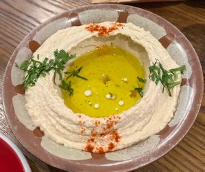 Hummus at Mihbaj Café & Kitchen in West London