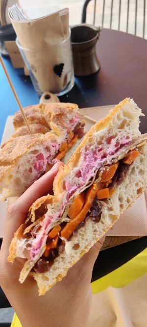 Seitan sandwich from the menu (10€) at La Bottiglia in Venice