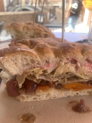 Seitan and veggies, the only vegan option but sooo good   at La Bottiglia in Venice