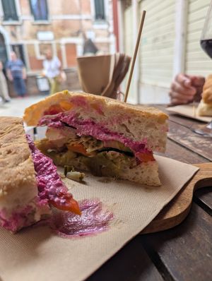 Best sandwich I've ever had! at La Bottiglia in Venice