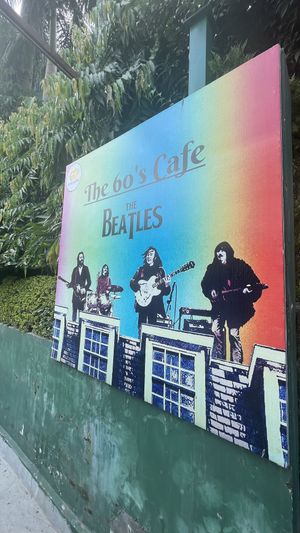   at Beatles Cafe in Rishikesh