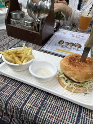   at Beatles Cafe in Rishikesh