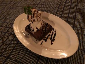 Choco Brownie at Beatles Cafe in Rishikesh