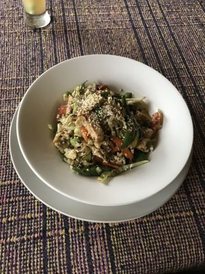 Tofu and Vegetable Stir Fry at Beatles Cafe in Rishikesh