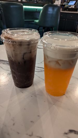 Vegan Egg Foam drinks at The Wakery - Bar in Springfield