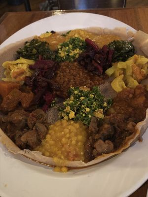 Feast for two  at Bunna Cafe in Brooklyn