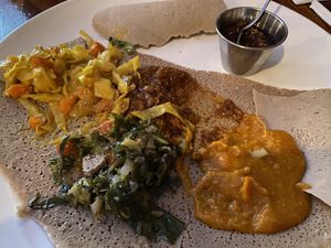 Small lunch special $12.50  at Bunna Cafe in Brooklyn