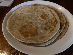 Flatbread at weekend Brunch  at Bunna Cafe in Brooklyn